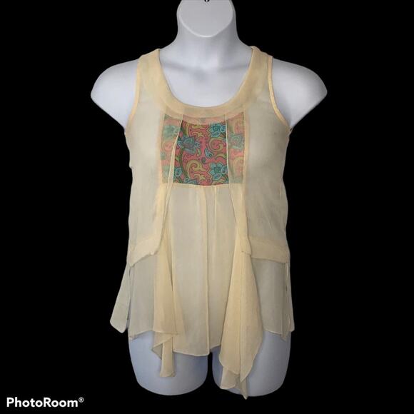 Matilda Jane Sheer Cream Sleeveless Tunic | Boho Chic Oversized Style | XS - Picture 2 of 15